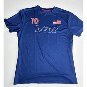 Voit Blue Jersey with number 10 and American Flag, size medium